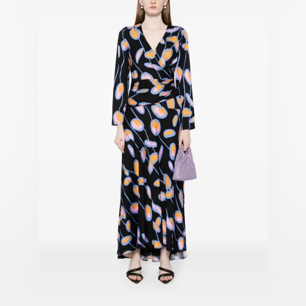 Farfetch DVF Diane von Furstenberg Landira floral-print maxi dress size 0